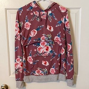 Latched Mama Lightweight Nursing Hoodie - Floral